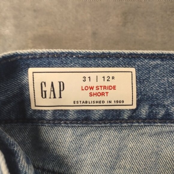 Gap Womens Low Stride‎ Denim Shorts 31/12R Blue Distressed Cutoff Casual Summer - Picture 5 of 9